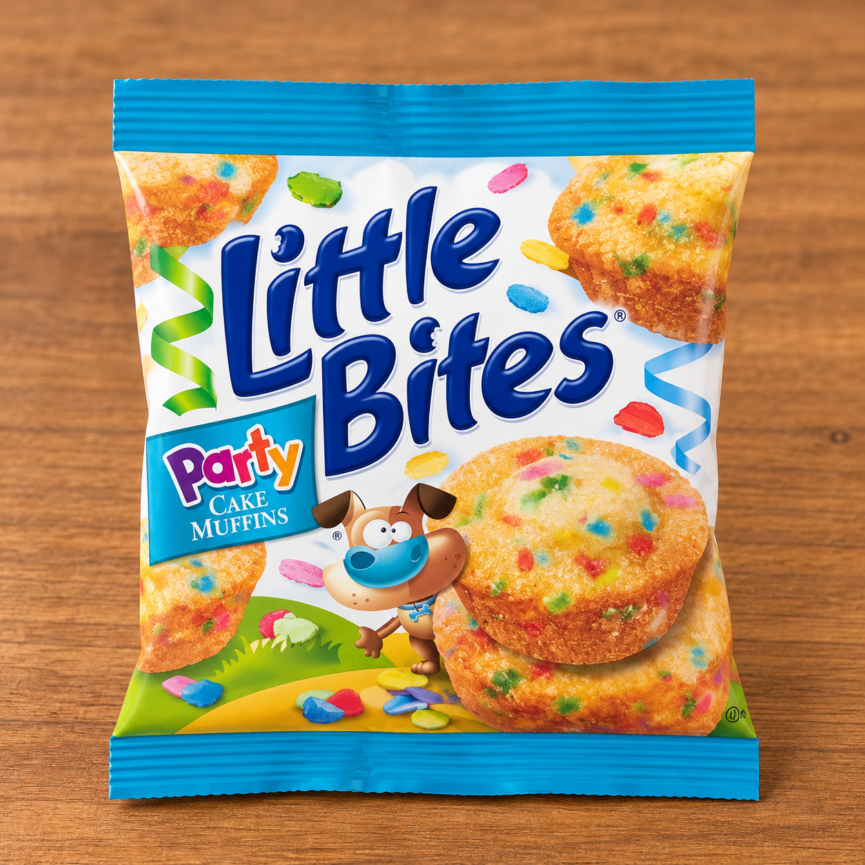 Little Bites Party Cake Muffins individual snack bag
